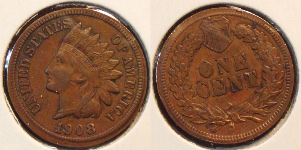 1908-Indian-Head---Slightly-Off-Center-Or-Misaligned-Dies?
